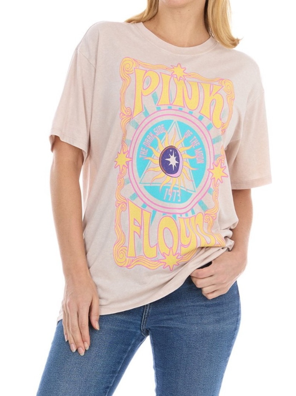Pink Floyd Women's Licensed Band Vintage Wash T-Shirt Size L or XL 🆕